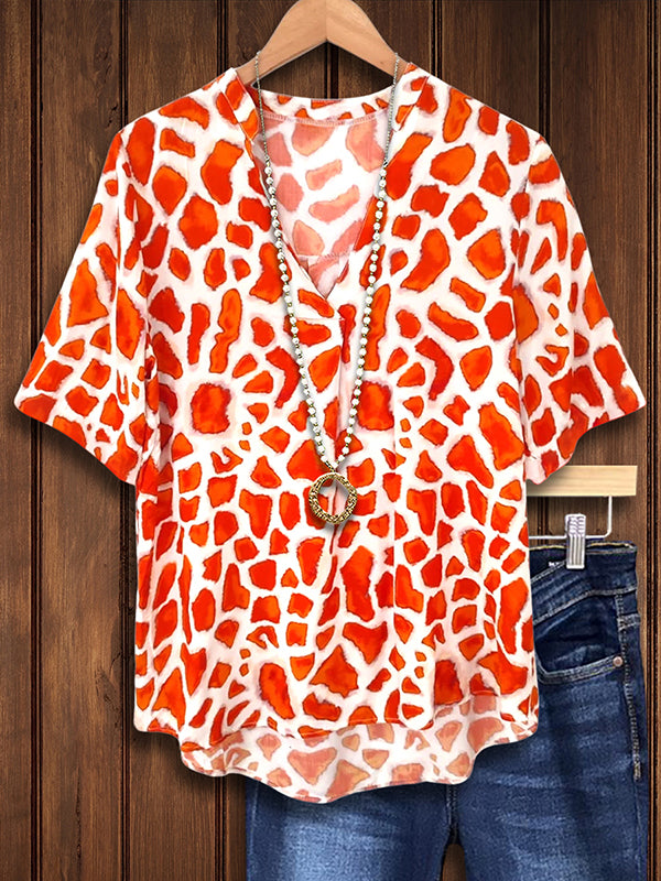 Animal Print Fashion Blouse