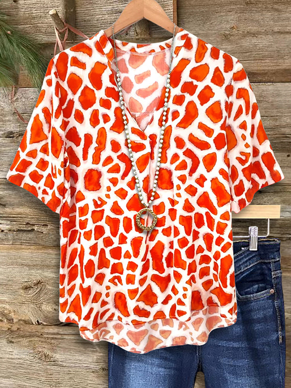 Animal Print Fashion Blouse