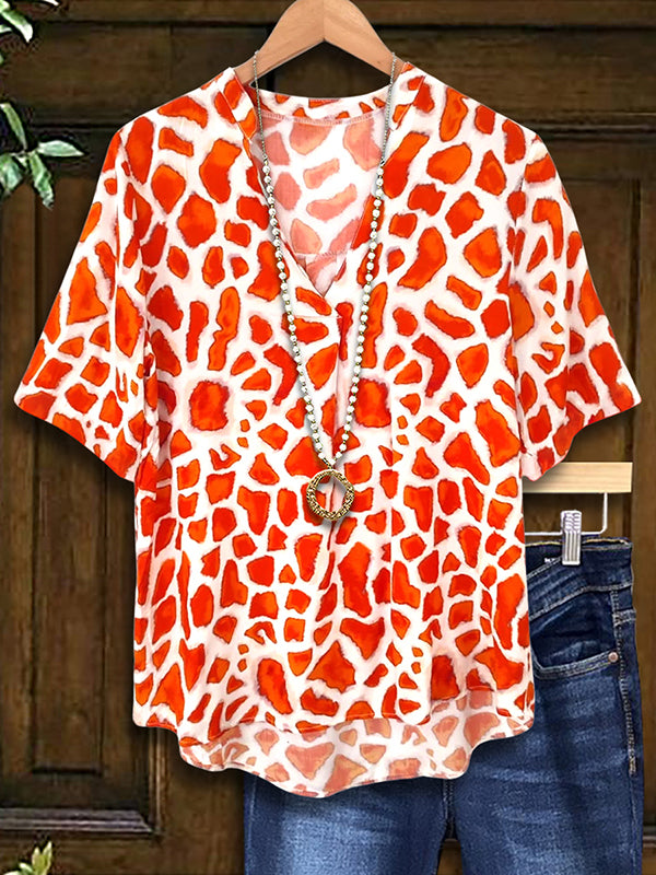 Animal Print Fashion Blouse