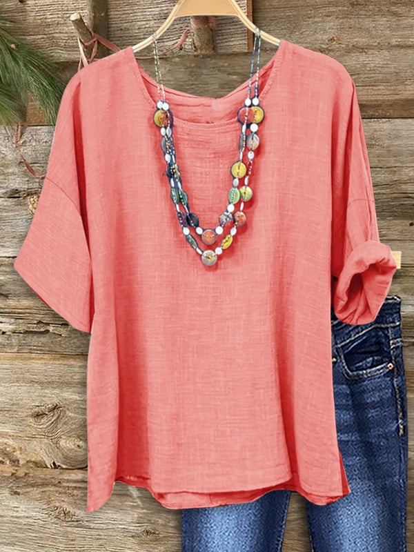 Solid Color Versatile Casual Blouse