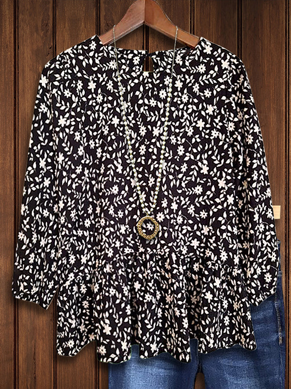 Floral Print Casual Blouse