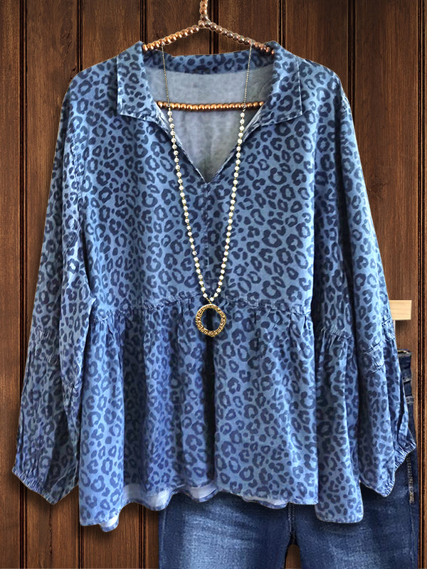 Leopard Print Fashion Blouse