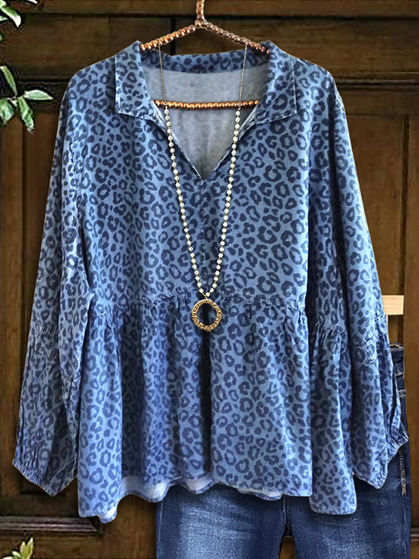 Leopard Print Fashion Blouse