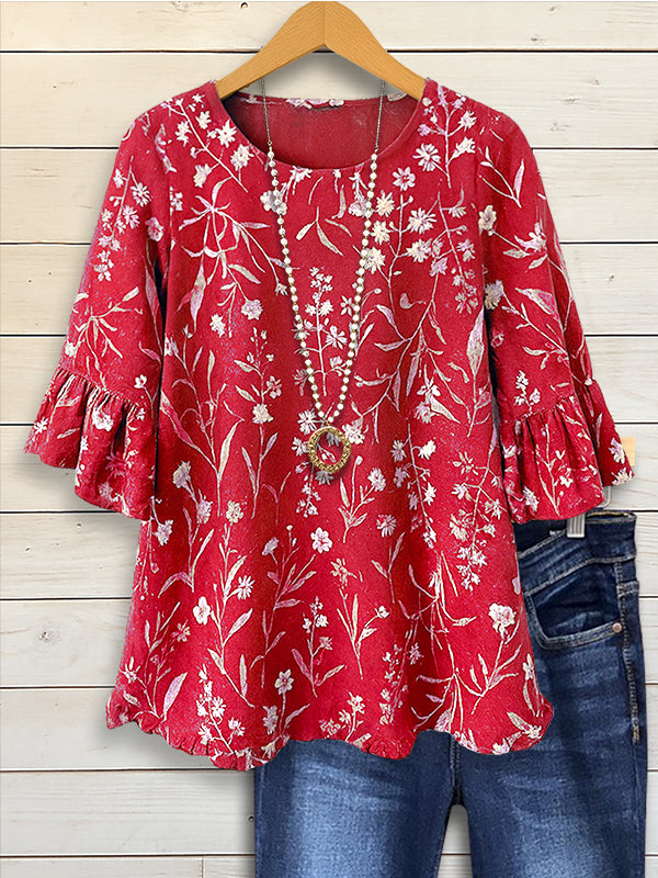 Bloom Ruffled Sleeve Blouse