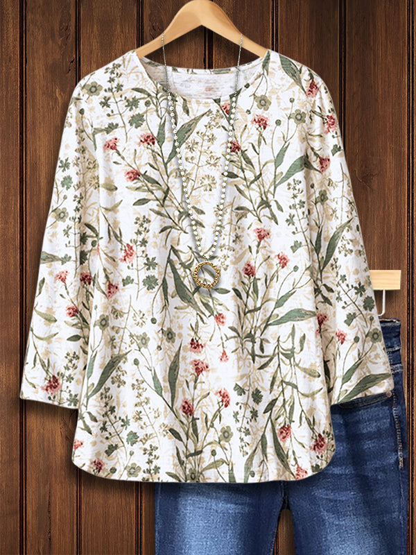 Botanical Whisper Crewneck Top