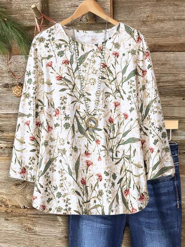 Botanical Whisper Crewneck Top