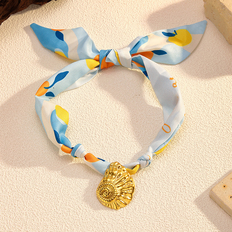 Elegant Floral Scarf Necklace