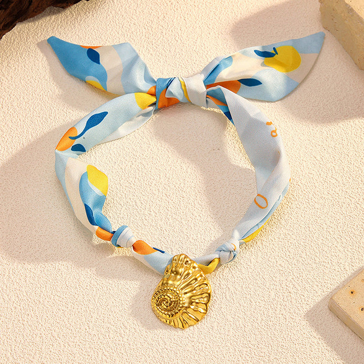 Elegant Floral Scarf Necklace