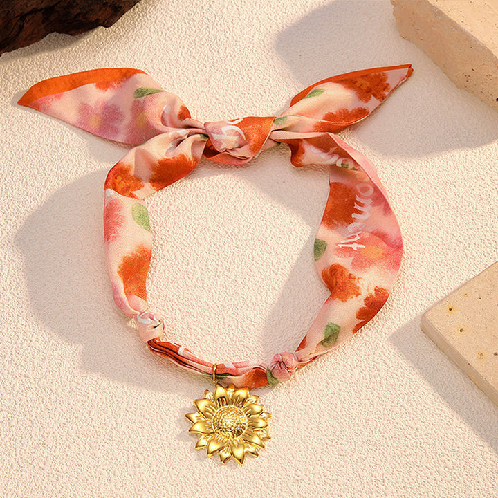 Elegant Floral Scarf Necklace