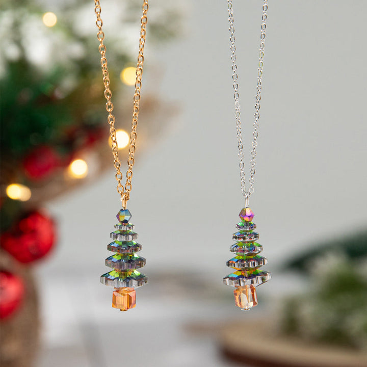 Sparkling Christmas Tree Necklace