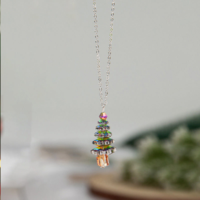 Sparkling Christmas Tree Necklace