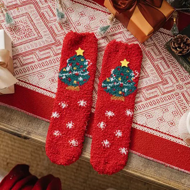 Cozy Christmas Cheer Fuzzy Socks Set