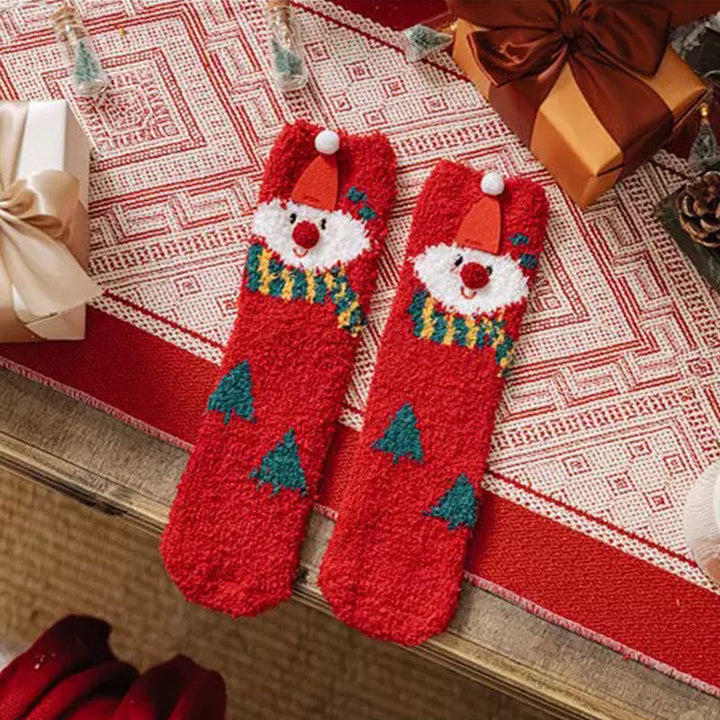Cozy Christmas Cheer Fuzzy Socks Set