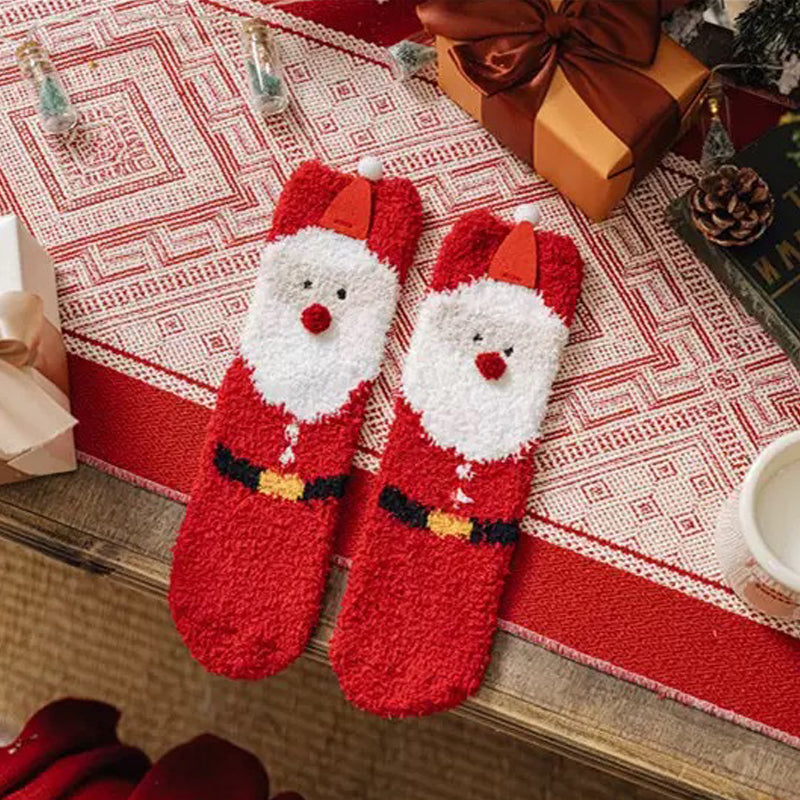 Cozy Christmas Cheer Fuzzy Socks Set