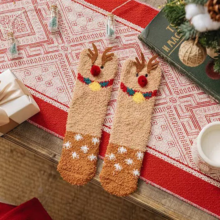 Cozy Christmas Cheer Fuzzy Socks Set