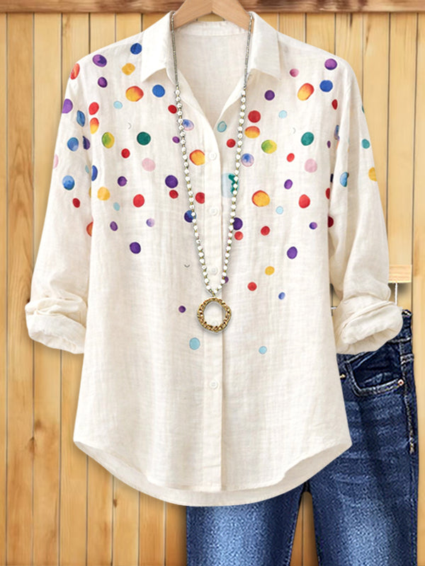 Confetti Dot Button-Down Shirt