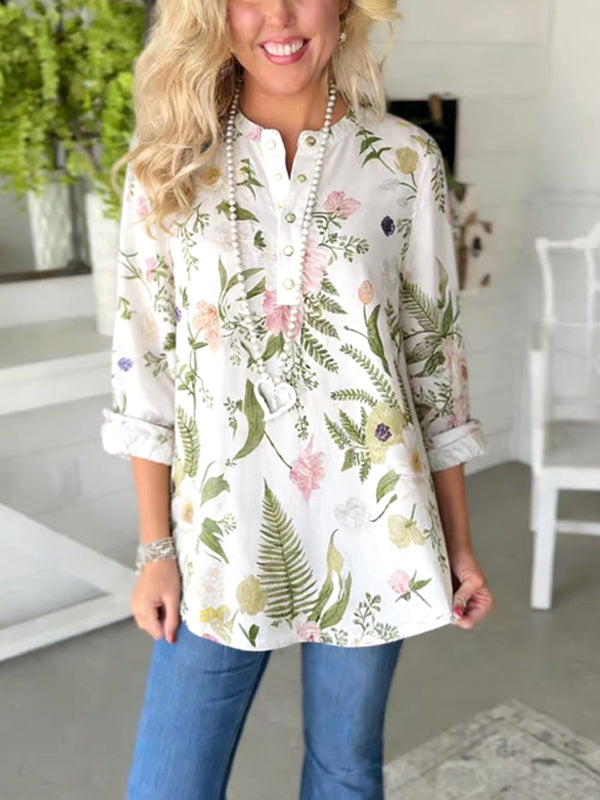 Botanical Breeze Henley Top