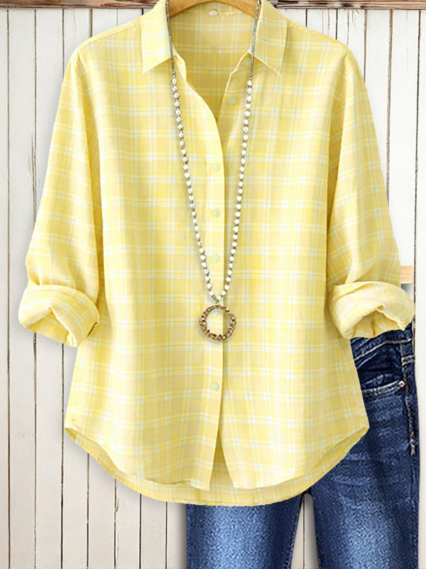 Sweet Weekend Plaid Button Shirt
