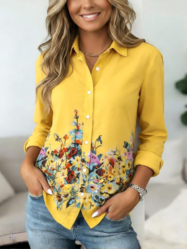 Golden Garden Button-Up Shirt