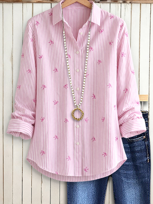 Sweet Stripe Bow Shirt