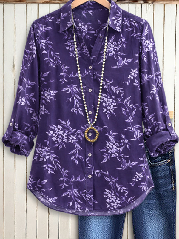 Lavender Breeze Floral Blouse