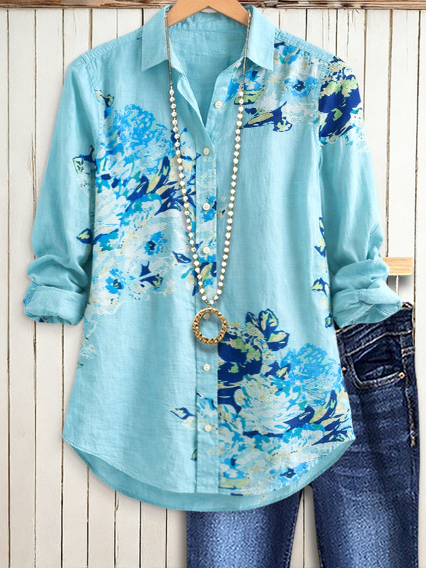 Coastal Breeze Floral Blouse