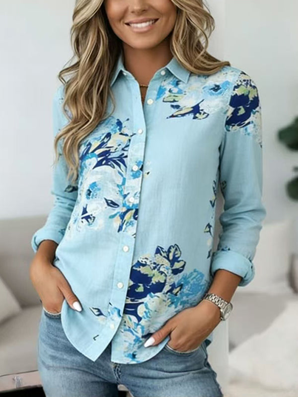 Coastal Breeze Floral Blouse