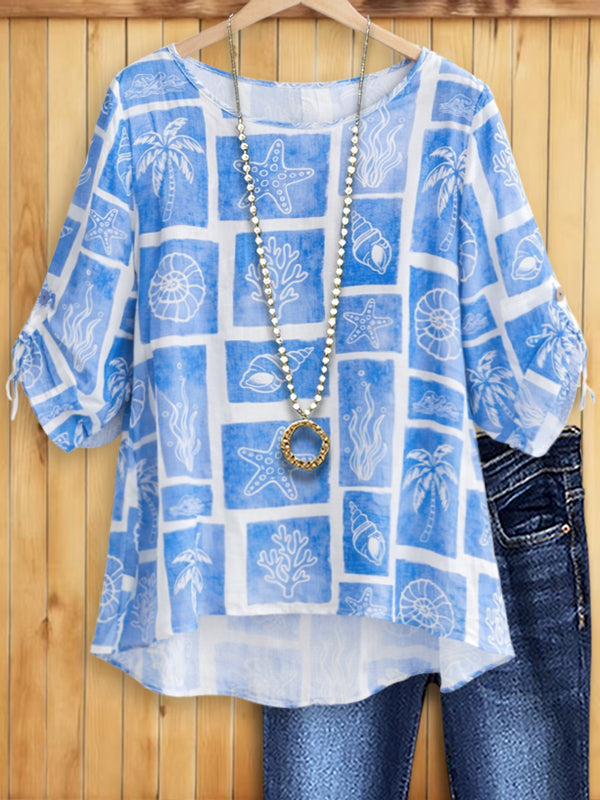 Seaside Sketch Casual Blouse