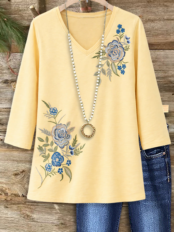 Sunlit Garden Embroidered Top