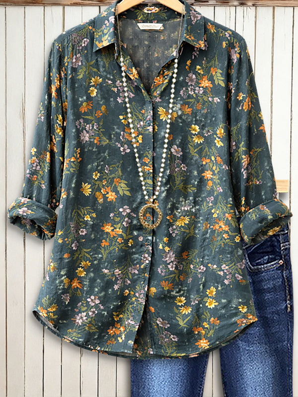 Floral Button-Down Relaxed Shirt