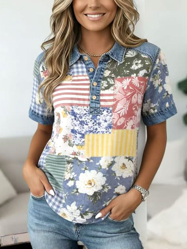 Vintage Garden Patchwork Top
