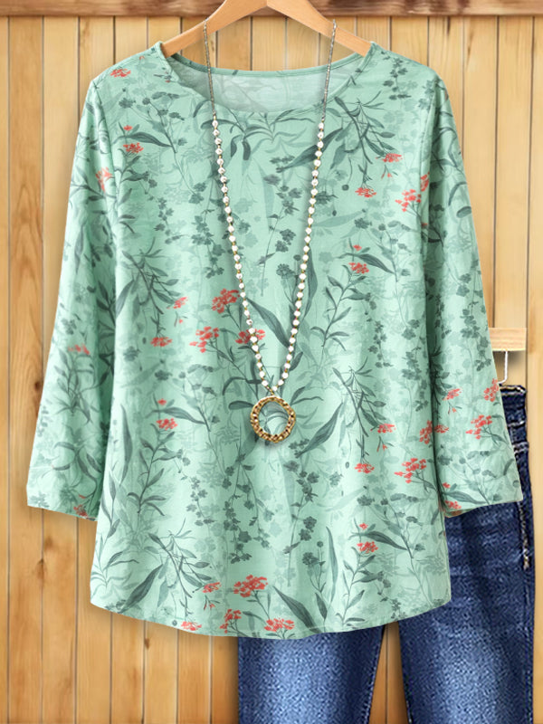 Meadow Breeze Botanical Long Sleeve Top
