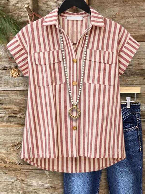 Retro Stripe Utility Shirt