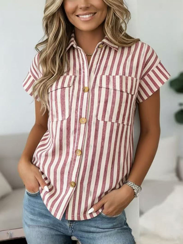 Retro Stripe Utility Shirt
