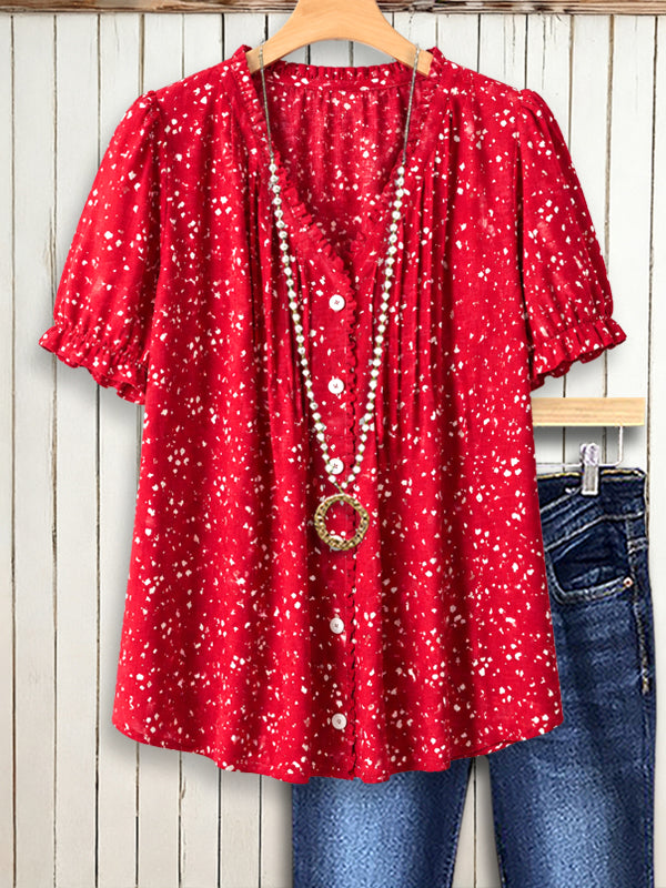 Ruby Bloom Button Blouse