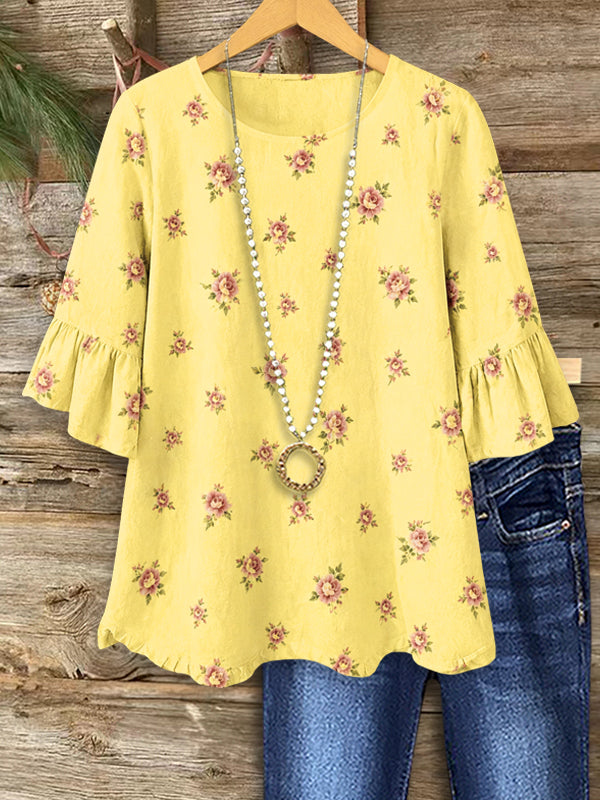 Sunny Meadow Ruffle Blouse