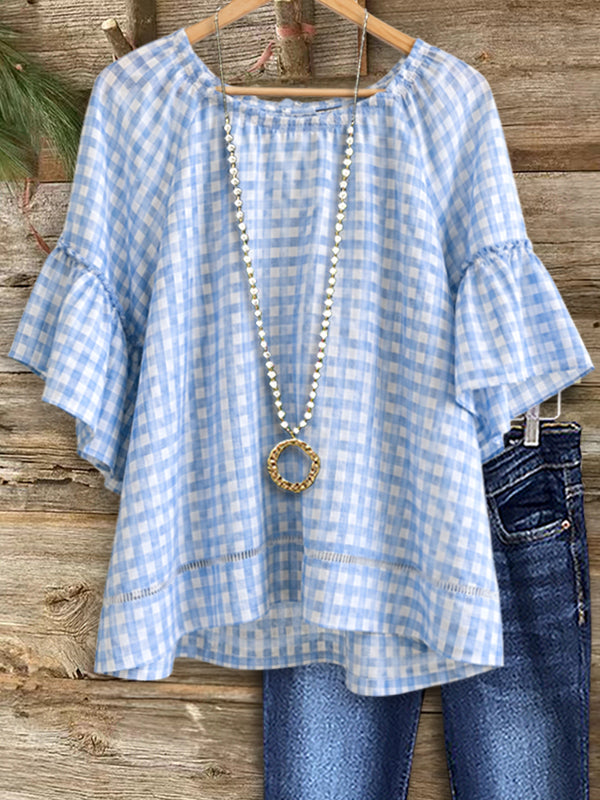 Bluebell Meadow Ruffle Blouse