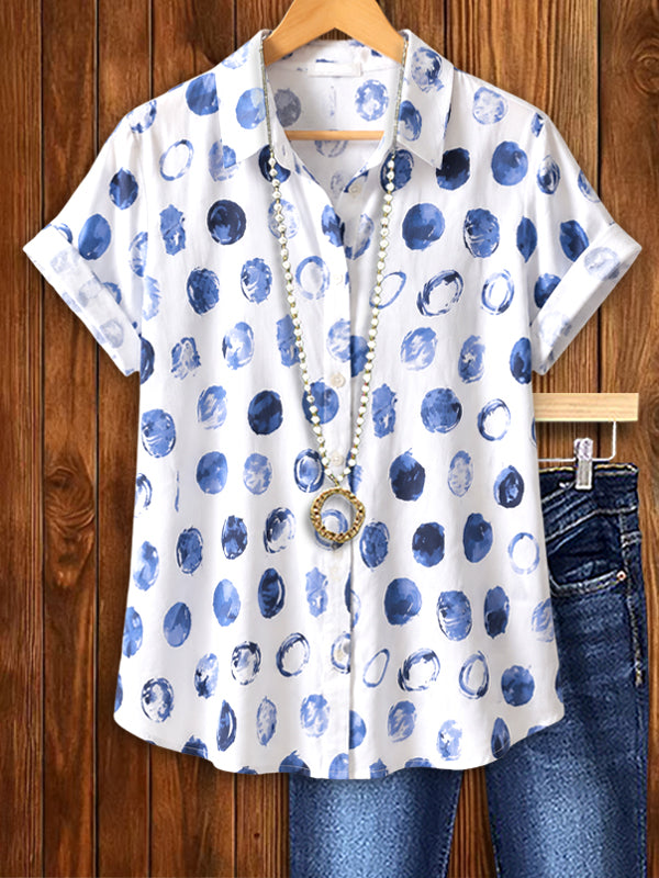 Coastal Dots Classic Button-Up Shirt