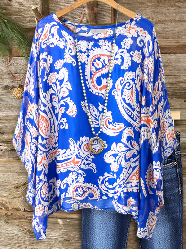 Coastal Paisley Breeze Blouse