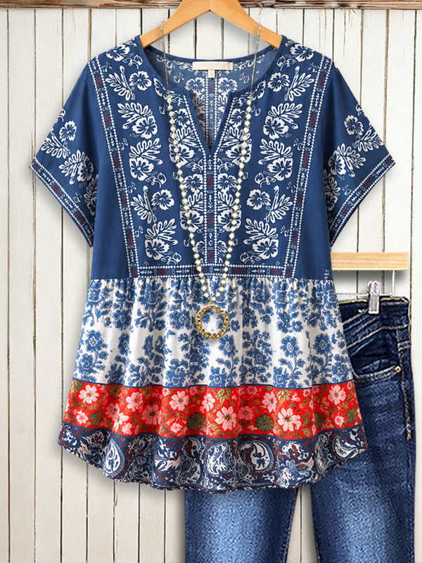Americana Bloom Peplum Top