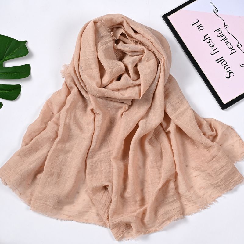 Soft Candy Color Cotton And Linen Scarf