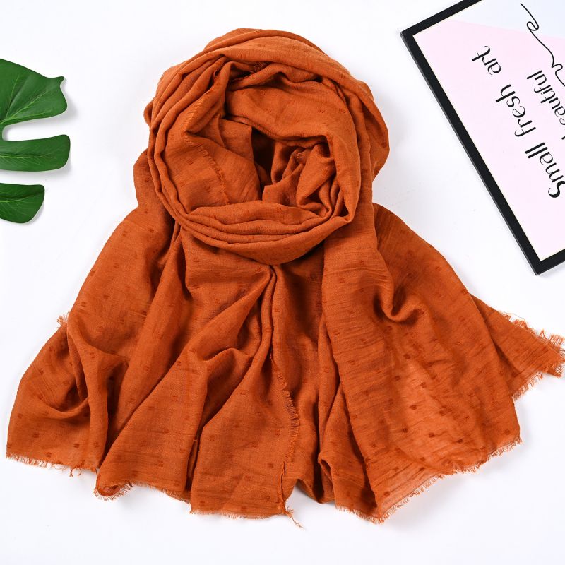 Soft Candy Color Cotton And Linen Scarf