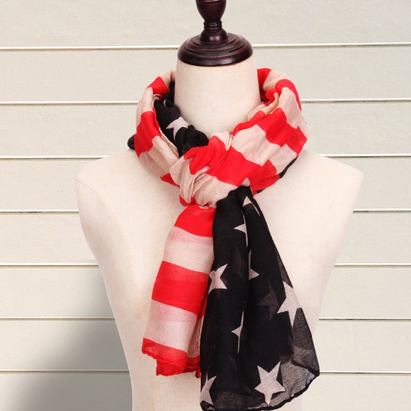 Comfy Vintage STARS & STRIPES Infinity Scarf