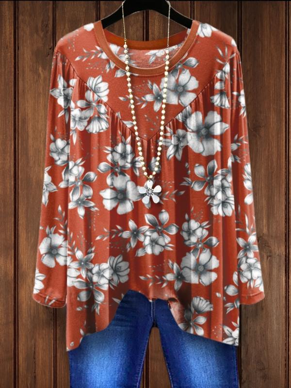 Rust Orange Wild Lily Top