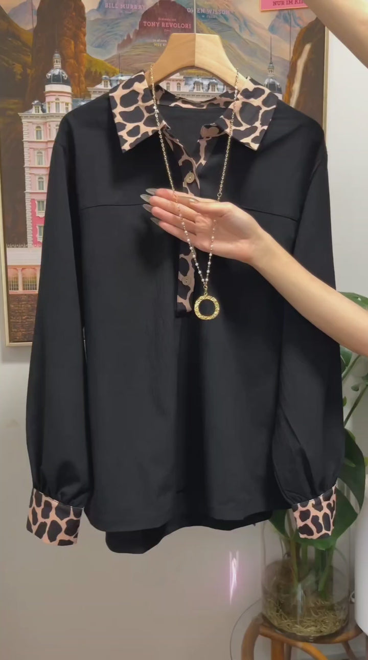 Midnight Safari Collar Blouse