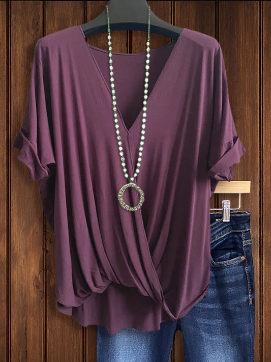 Cross My Heart Top in Purple