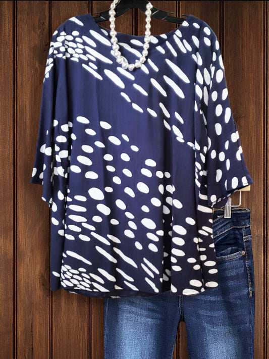 Casual Dot Print Top