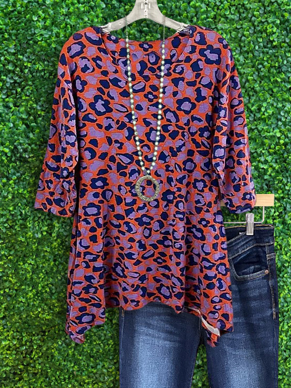 Multicolor Leopard Print Tunic