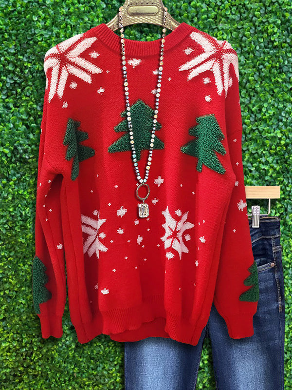 Merry Christmas Trees Sweater