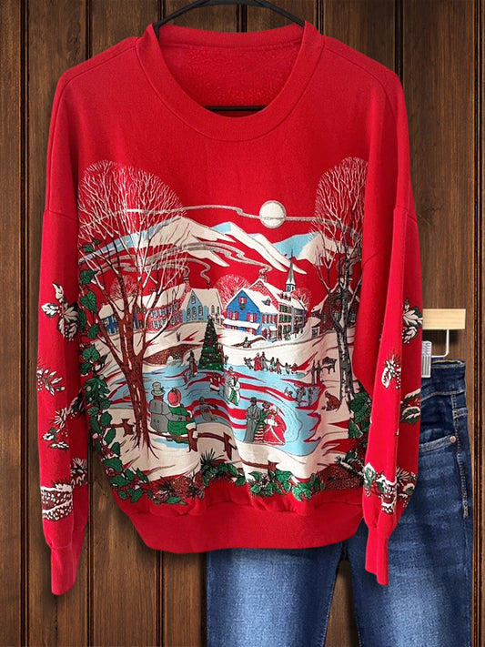 90s Nutcracker Winter Town Crewneck